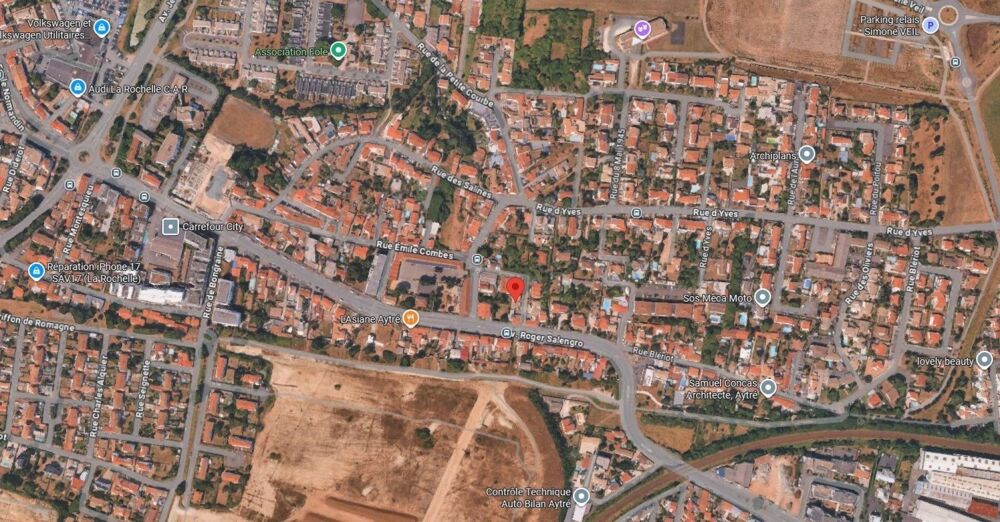 Vente Terrain AYTRE SECTEUR LA COURBE - TERRAIN 520M2 - LIBRE DE CONSTRUCTEUR Aytre