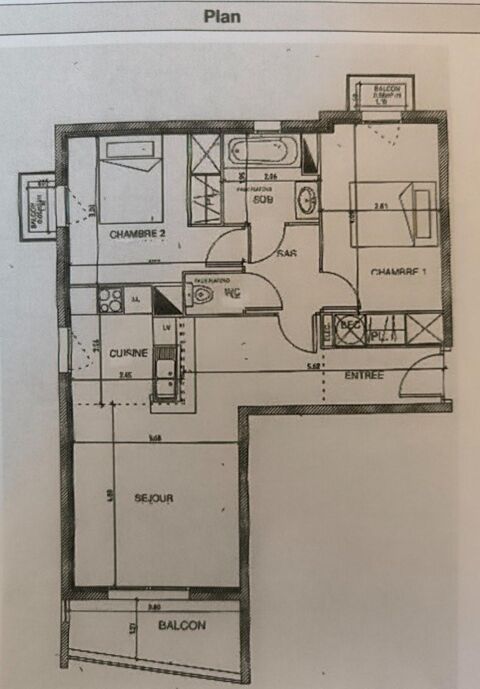   Proche des commerces et du Littoral Appartement - 3 pi�ce(s) - 60 m�