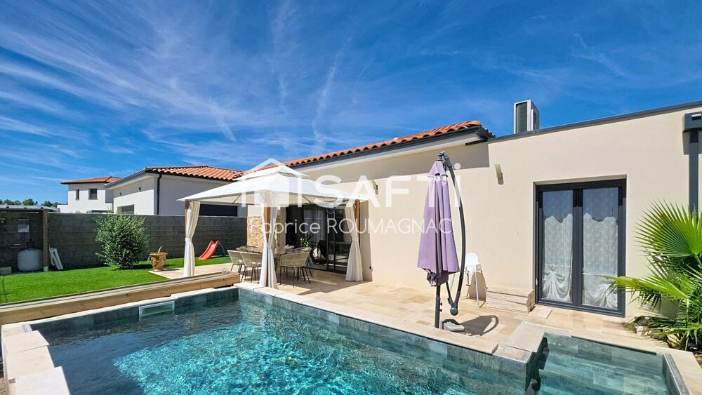 Villa de plain-pied de 119 m² avec quatre chambres piscine et garage