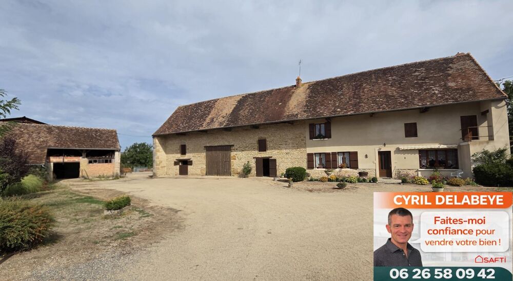 Vente Maison Ferme T3 de caractère à Saint-Marcelin-de-Cray : cour fermée, partie vie de plain-pied et dépendances à foison Saint-marcelin-de-cray