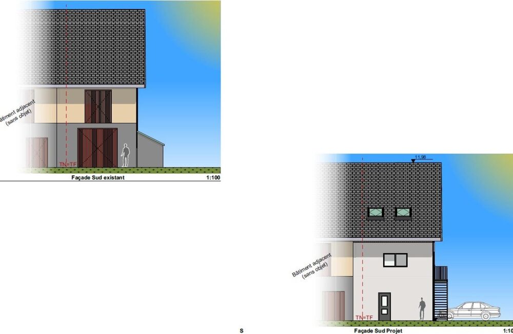 Vente Immeuble A Vallières-sur-Fier, Permis accepté pour création de Deux appartements (dont 1 duplex) avec 4 places de parking privatives.es Vallieres sur fier