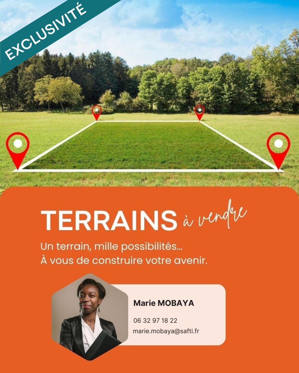 Vente Terrain . Sablons