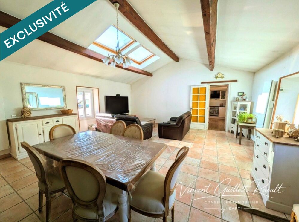 ? CHAUMES-EN-RETZ  MAISON 120 M²  3 CHAMBRES + BUREAU  TERRAIN DE 6 103 M²