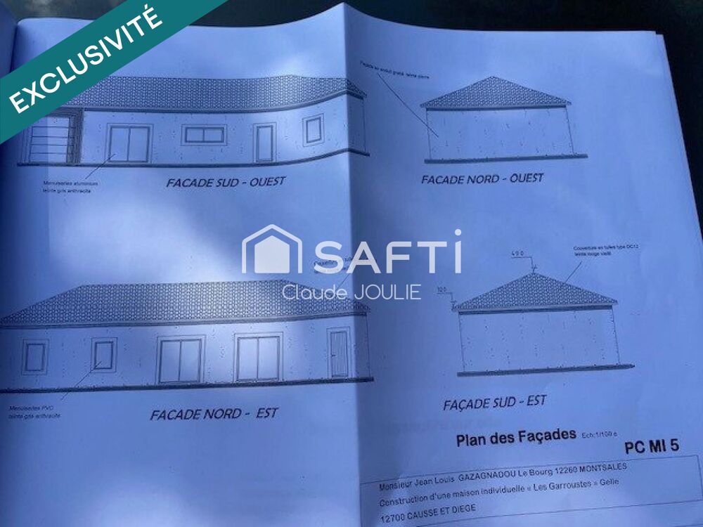 Vente Terrain Terrain de 6 547 m² avec permis de construire Causse-et-diege