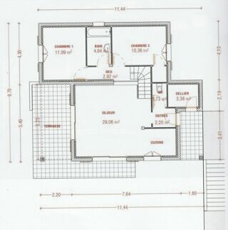  Maison � vendre 3 pi�ces 80 m�