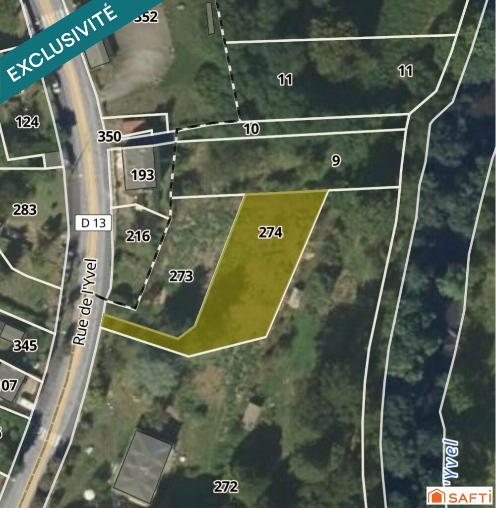 Vente Terrain Terrain constructible de 909 m² Loyat