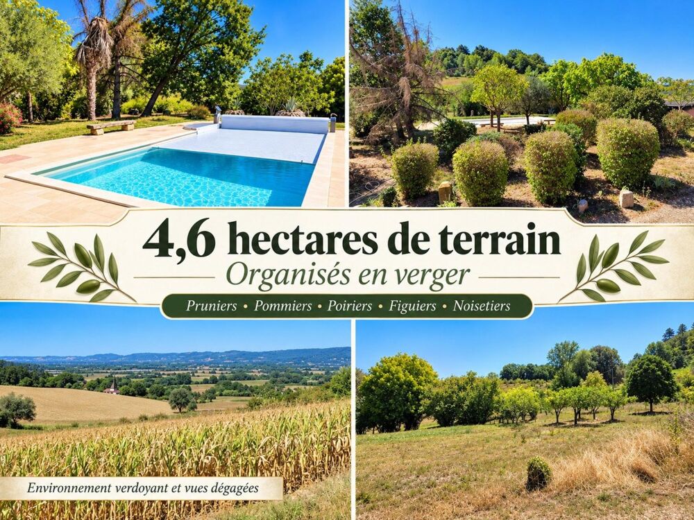 Maison en pierre  153 m²  4,58 ha  Piscine Dépendances