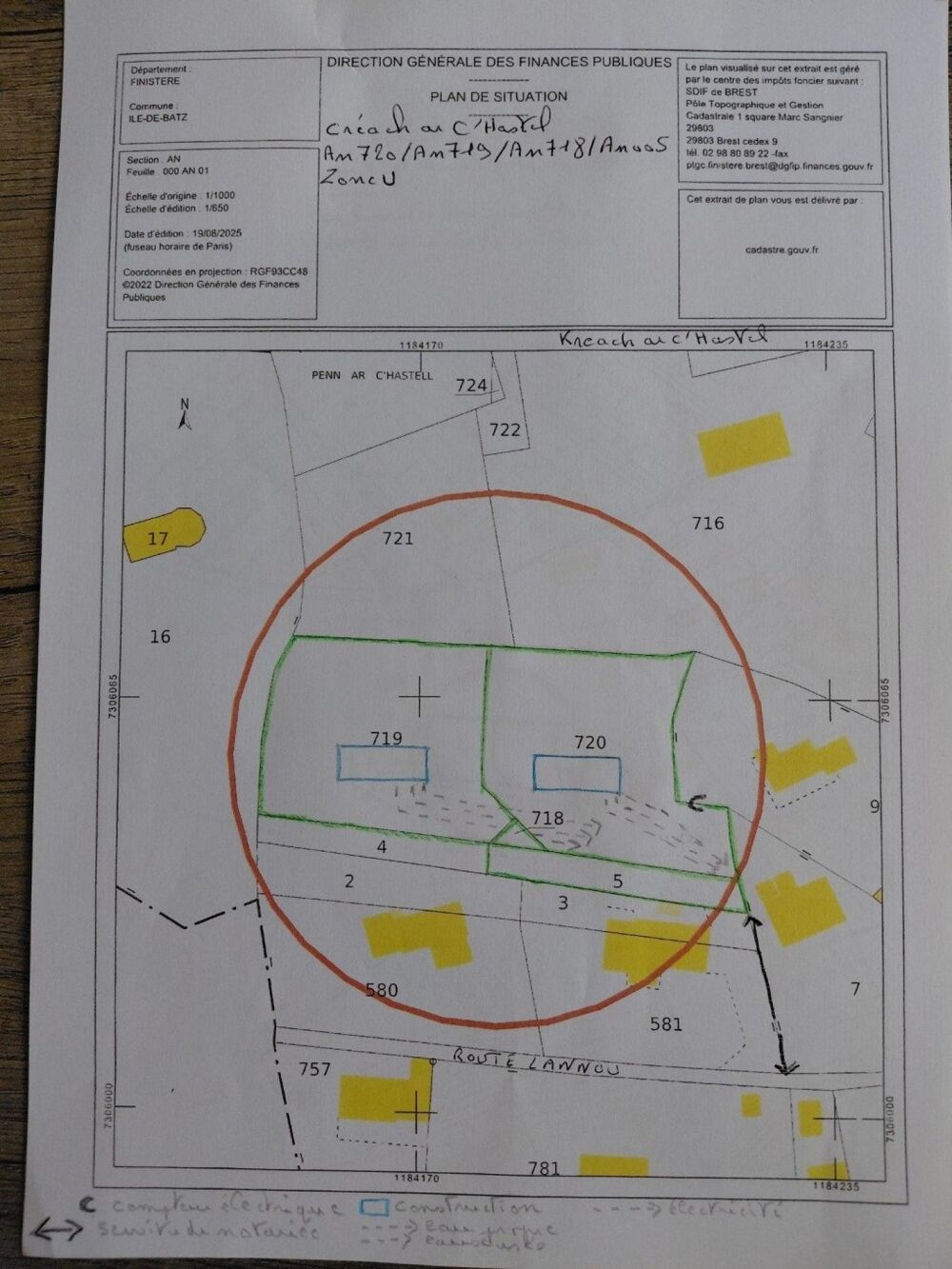 Vente Terrain Terrain constructible à viabiliser sur Ile de Batz Ile-de-batz