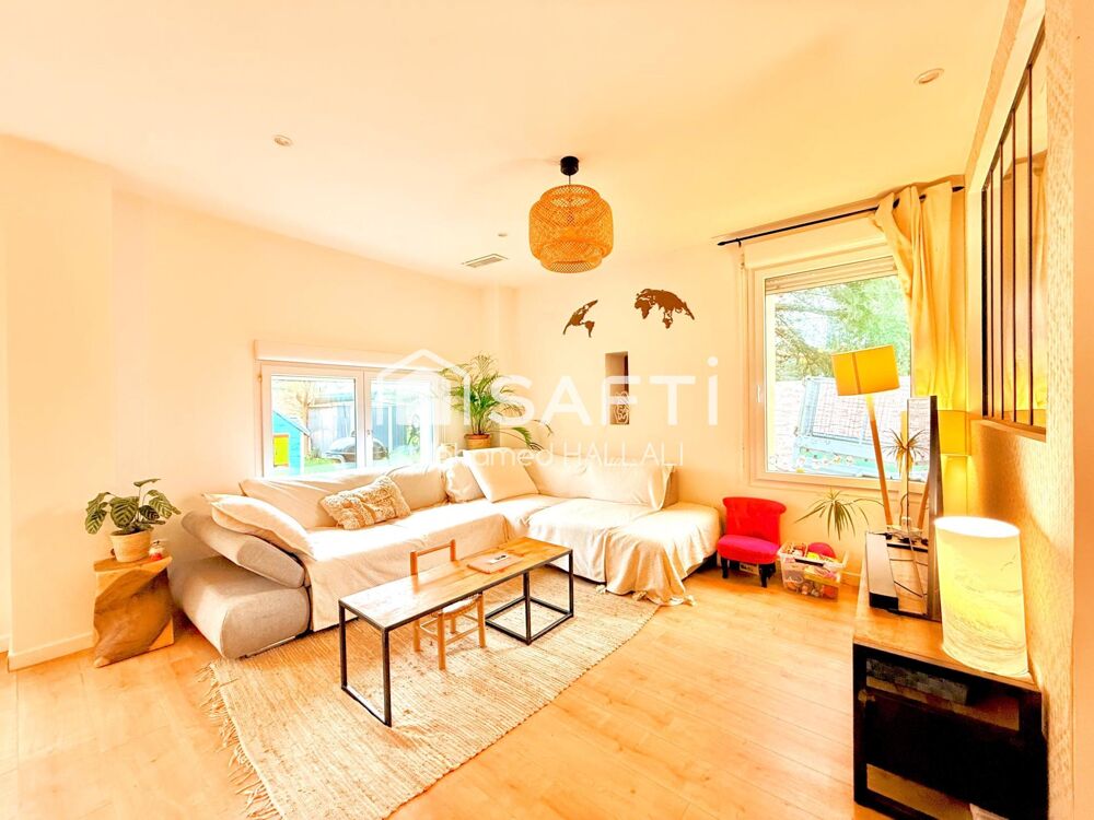 Maison plein pied, 4 chambres, jardin