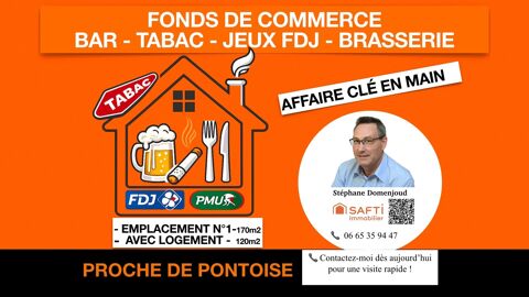 BAR - TABAC - JEUX FDJ / PMU - BRASSERIE 832000 95000 Pontoise