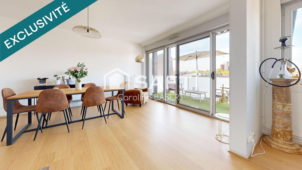 ROUBAIX  T3 lumineux, rénové, avec balcon & parking