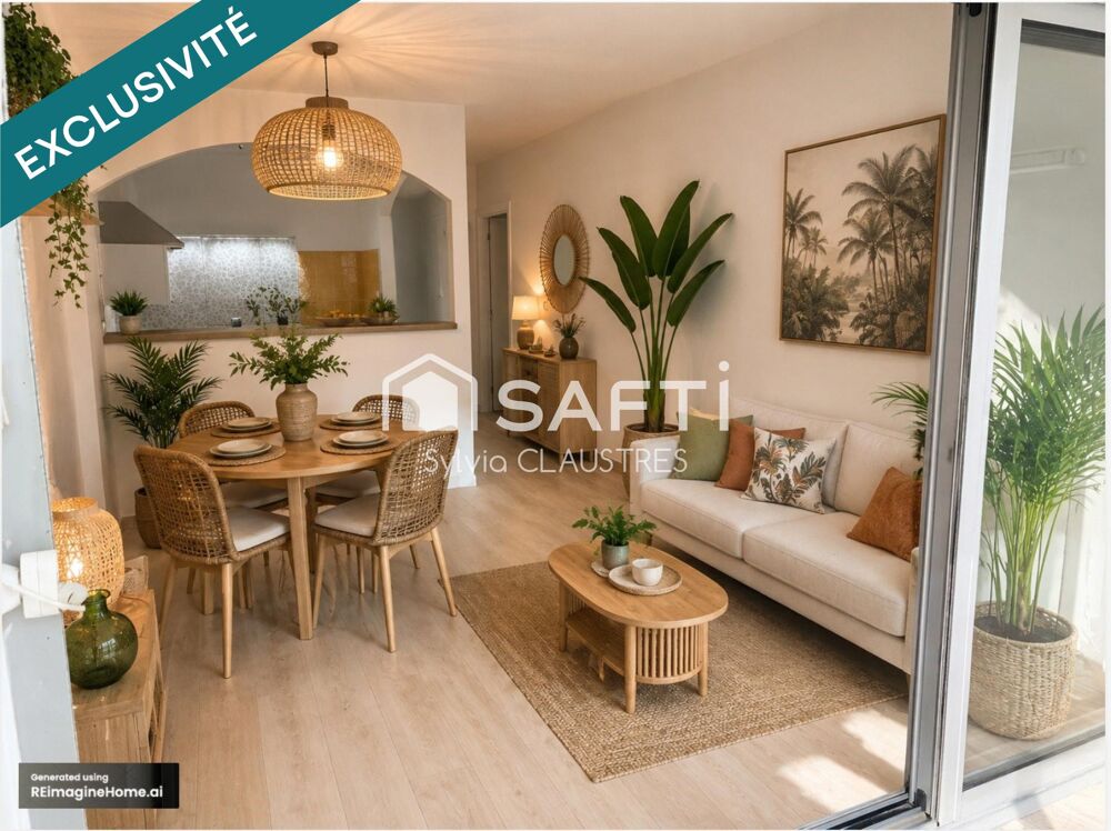 Vente Appartement CARNON-PLAGE T3 74m2 VUE MER à 150m de la PLAGE AVEC BOX FERMÉ Carnon-plage