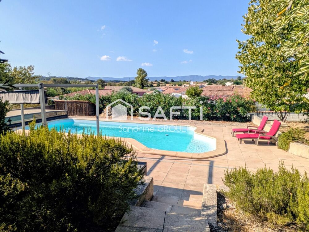 VILLA T5 PLAIN PIED avec PISCINE et VUE DÉGAGÉE- GRAND GARAGE