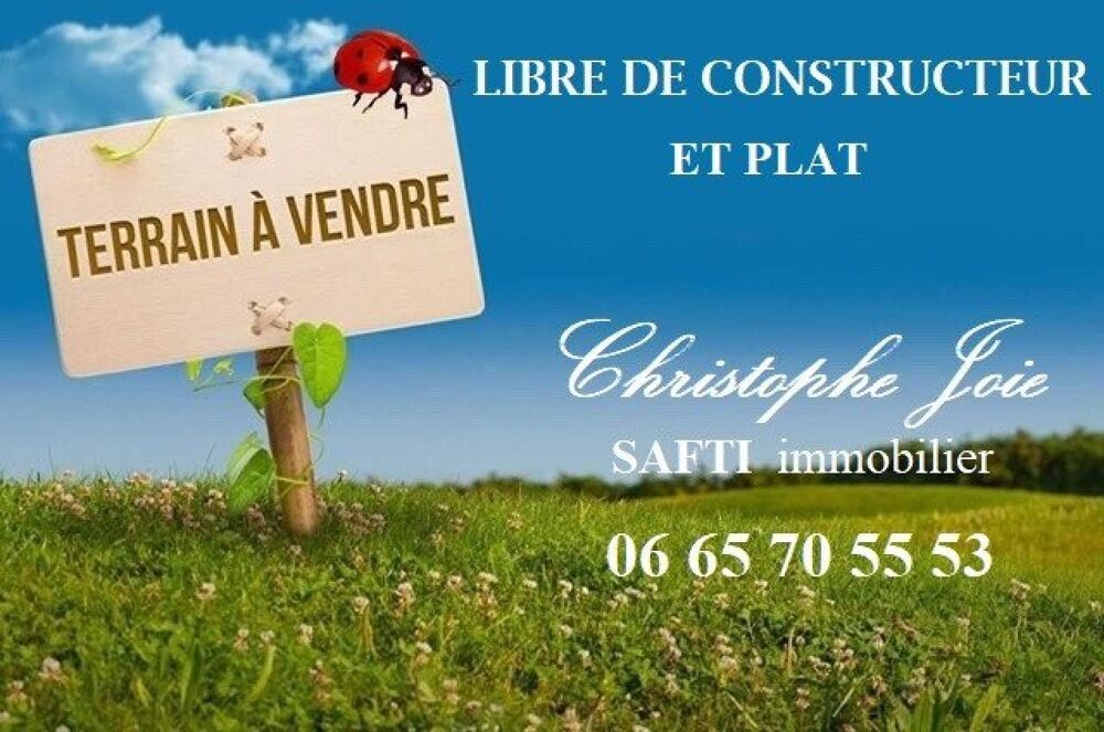 Vente Terrain Terrain plat libre de constructeur. Emprise 60% Saint-magne
