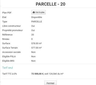  Terrain � vendre 578 m�