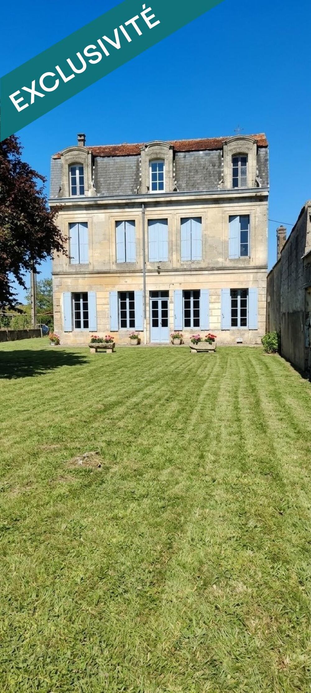 Vente Immeuble Authentique Girondine à rénover avec places de parking et terrain de 400M2 Libourne