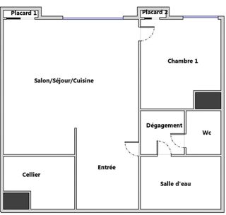  Appartement  vendre 2 pices 32 m