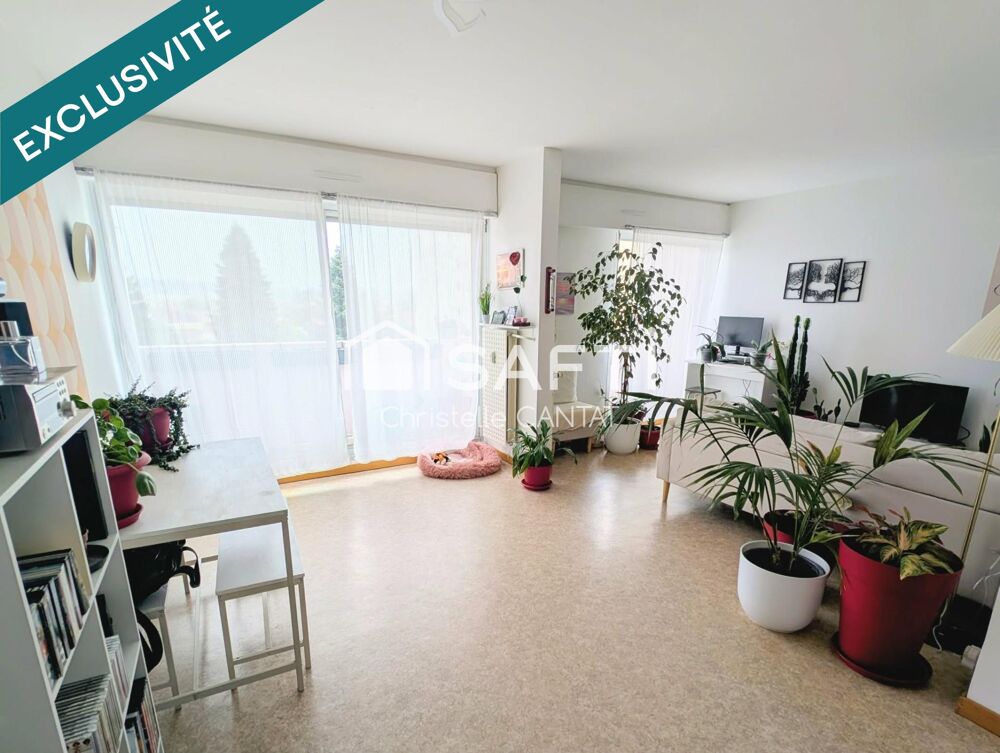 Appartement F4, double séjour, 3 chambres, cave