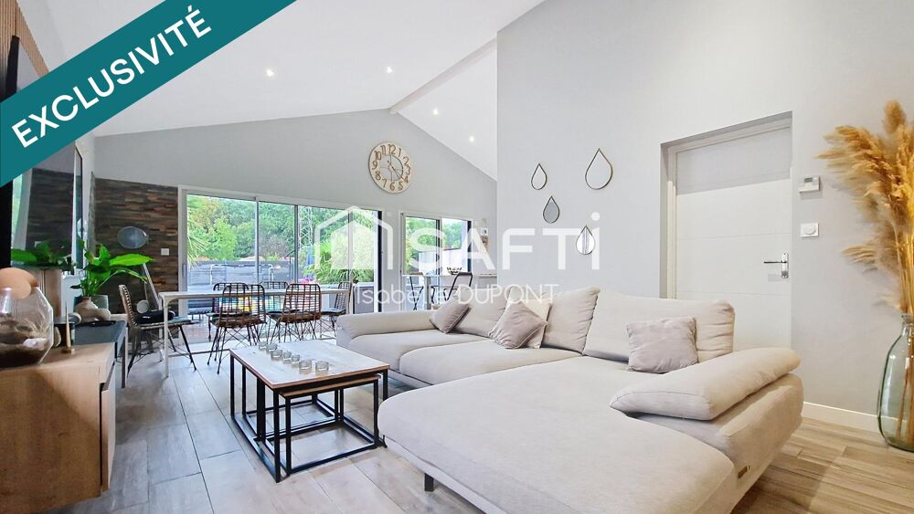 Maison contemporaine de plain-pied, Piscine, Calme
