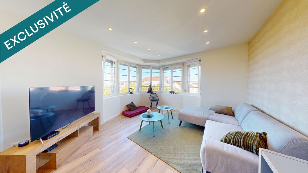 Mulhouse  Appartement 5 pièces 101 m² rénové, dernier étage avec vue Vosges