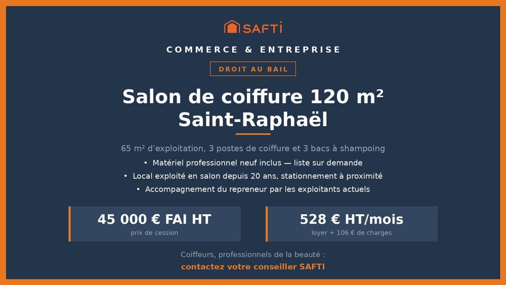   Salon de coiffure 120 m² - Saint-Raphaël 