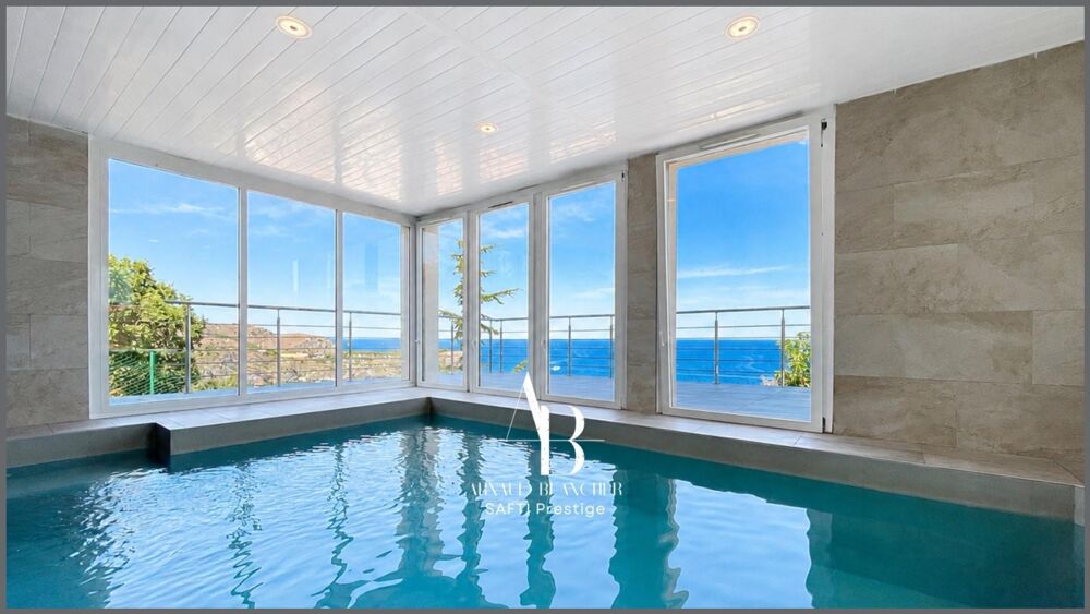 Vente Maison Villa d'architecte avec piscine intérieure chauffée – Vue panoramique exceptionnelle sur la Méditerranée Cerbere