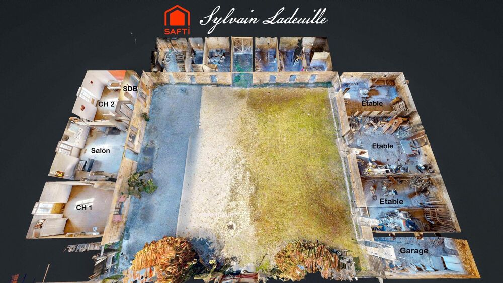 Corps de ferme a restaurer de 95 m² habitables avec 400 m² de dépendances sur un terrain de 3 500 m²