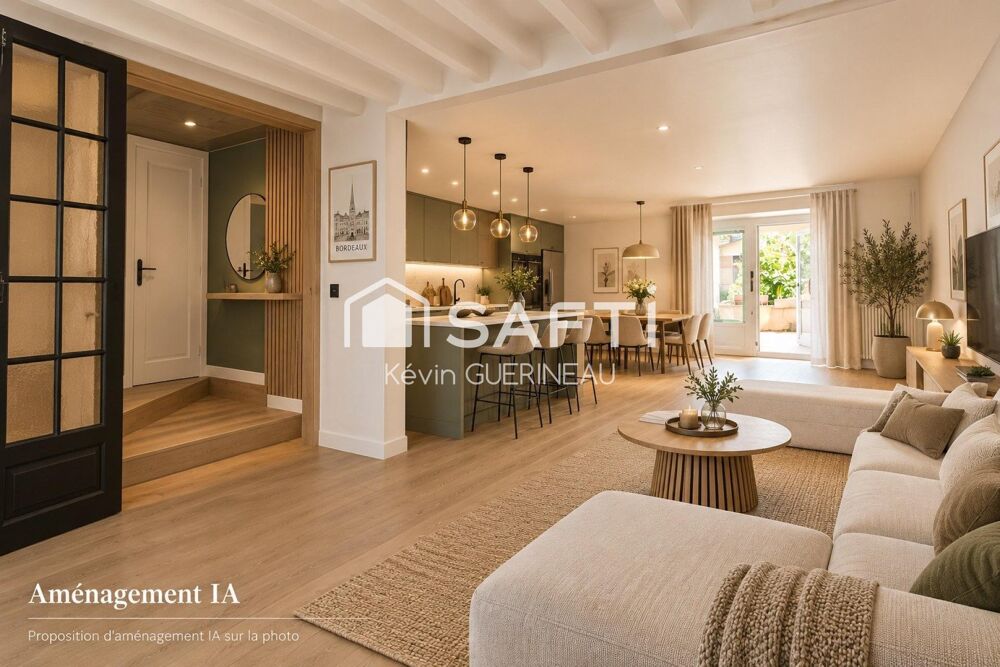 Vente Maison Échoppe 95 m2, dépendance de 26m2 et jardin exposé sud Bordeaux