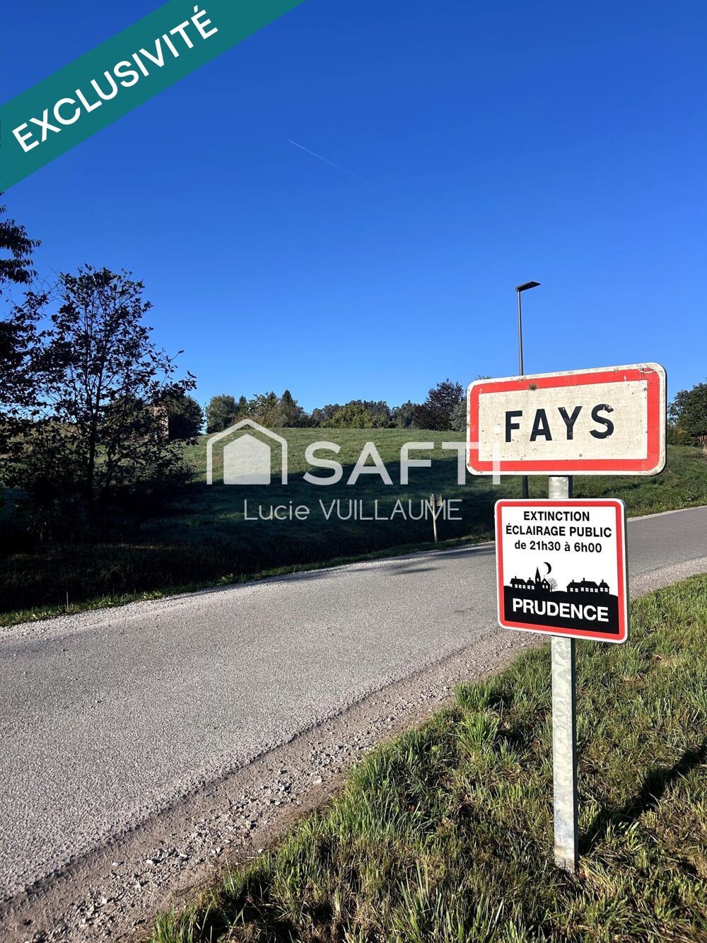 Vente Terrain Terrain de 2 657 m² dont 800 m² constructibles Fays