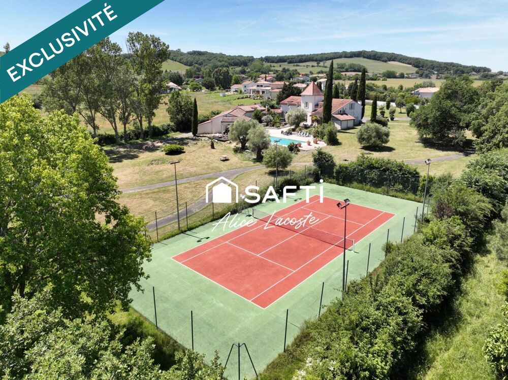 Propriété avec parc, piscine, tennis et étang