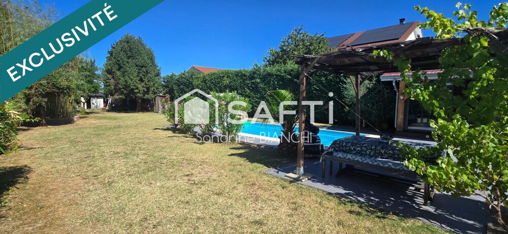 Plain pied sur 1356m² de terrain avec piscine