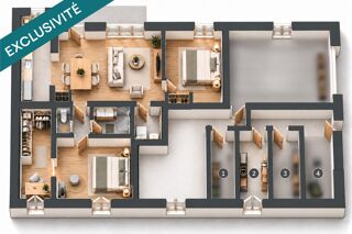 Vente Appartement T2 bis en rez de jardin Beaumont