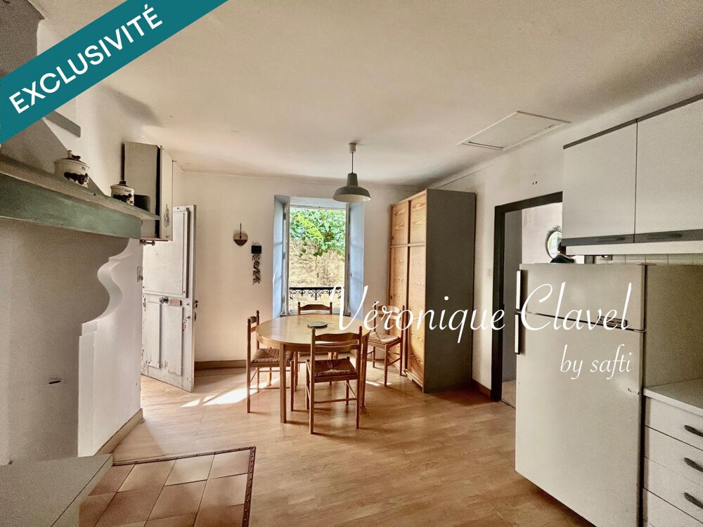 Maison de village Cévenole en pierres enduites de 50m2 avec cave