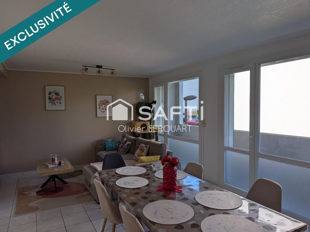 Appartement 76 m² QUARTIER REMICOURT  3 chambres  Balcon  Cave