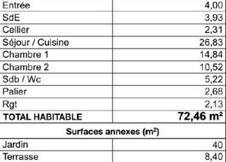  Maison � vendre 3 pi�ces 72 m�