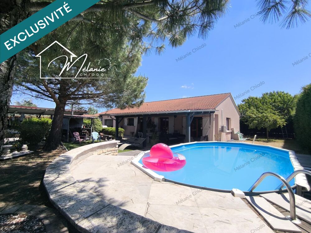 Maison familiale 3 chambres double grand garage jardin carport piscine