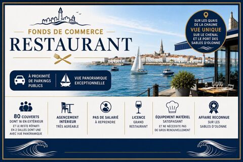 Le cadre id&eacute;al pour poursuivre une belle aventure gastronomique. 495000 85100 Les sables-d'olonne