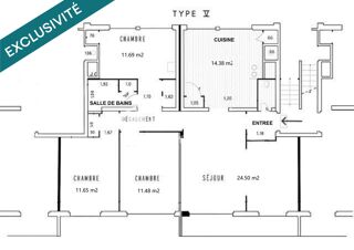  Appartement � vendre 4 pi�ces 84 m�