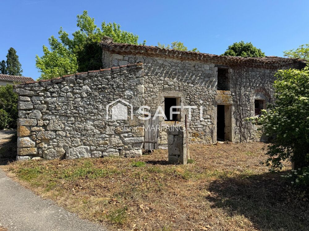 Deux bâtisses en pierre, vue Pyrénées rare