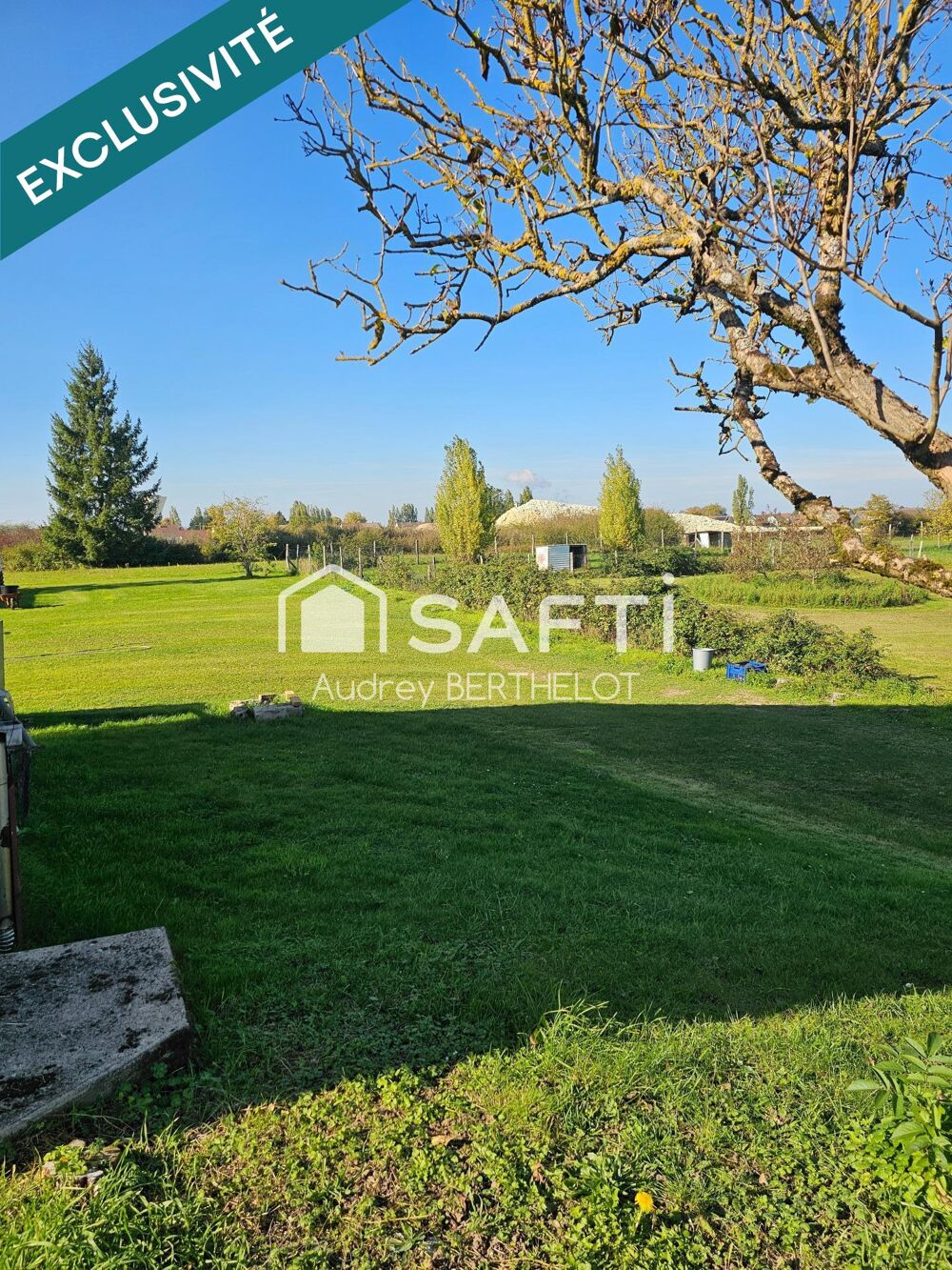 Maison 4 pièces 90m2 de plein pied sur terrain de 10 700m2
