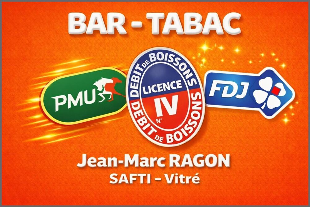   Bar, tabac, jeux, PMU à proximité de Vitré 