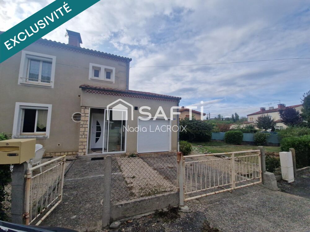 MAISON 95 m² sur un niveau, garage et jardin.