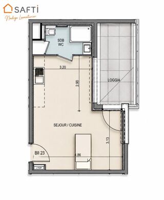  Appartement à vendre 1 pièce 29 m²