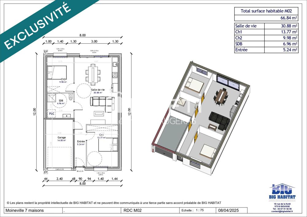 Maison neuve sur plan à Moineville