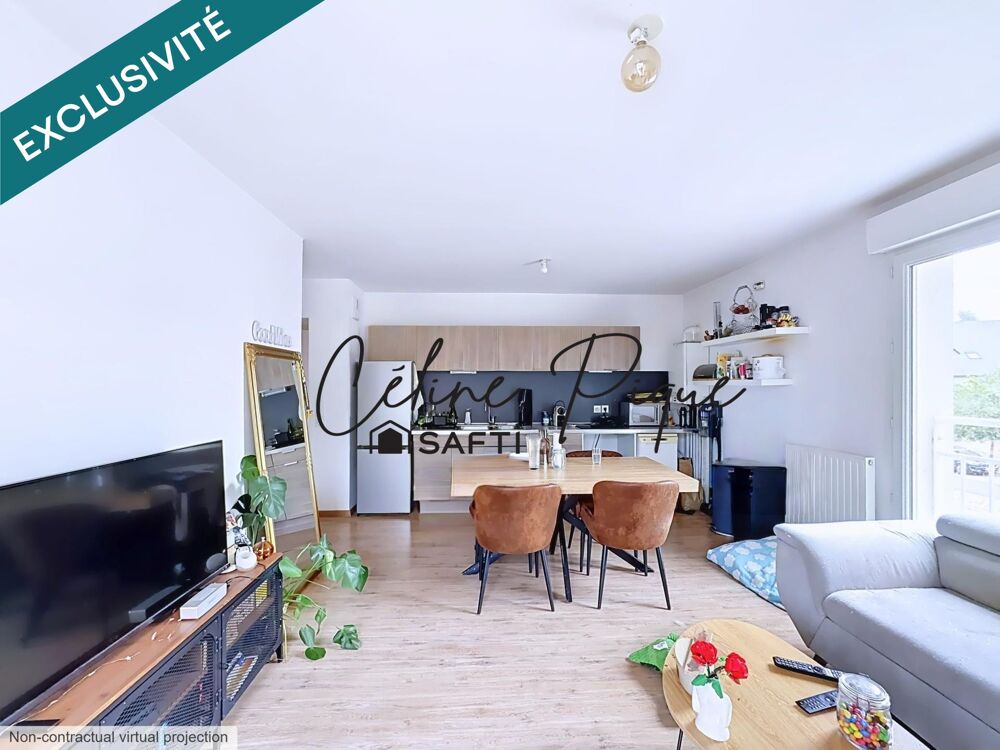 Appartement 3 pièces avec balcon et parking