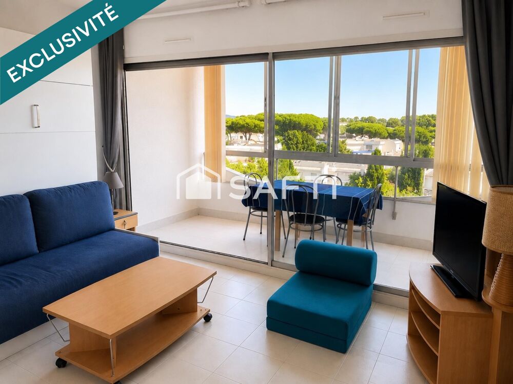 Vente Appartement à 400m de la mer Studio cabine entièrement rénové et entièrement meublé + loggia La grande-motte