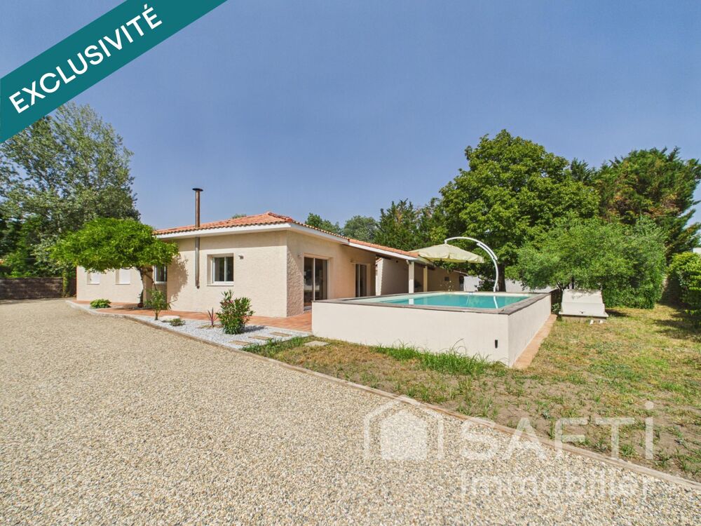 Vente Maison Maison de plain pied de 155 m2, 4 chambres, avec piscine, grand terrain et environnement calme Le taillan-médoc