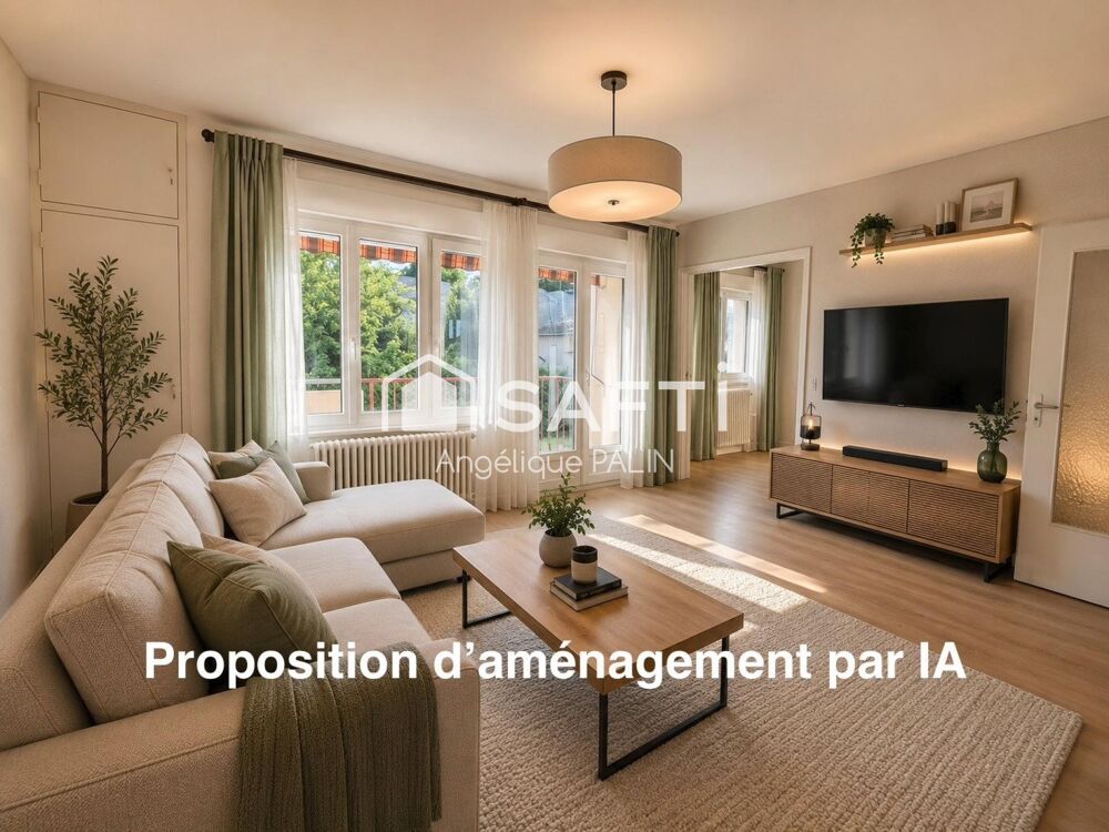 Appartement lumineux avec balcon et garage.