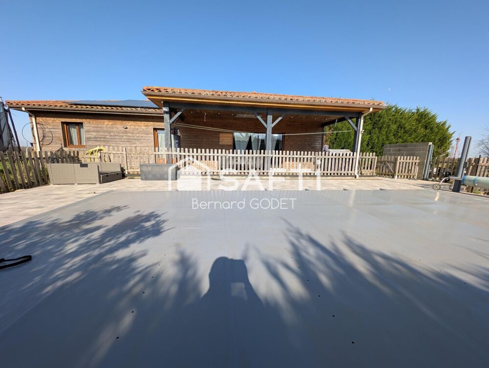pavillon ossature bois, 3 chambres, piscine