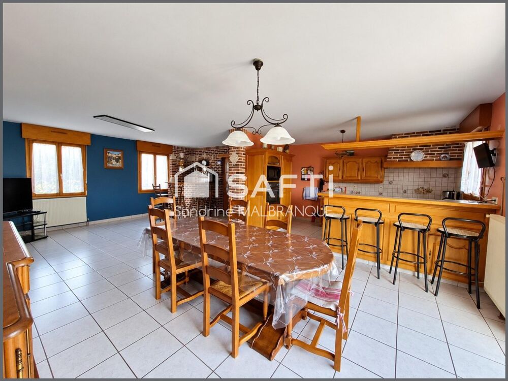 Vente Maison Maison individuelle de PLAIN-PIED 125 m2 _4 chambres -sous sol complet Haisnes